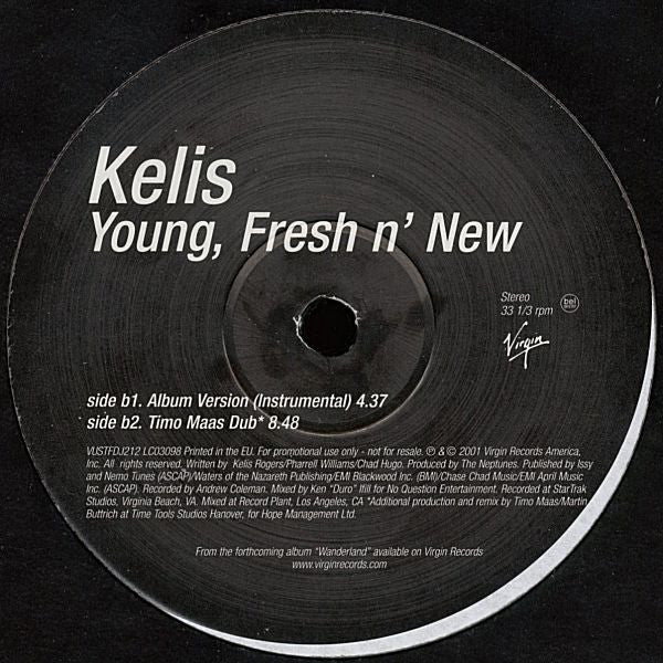 Kelis : Young, Fresh N' New (12", Promo)