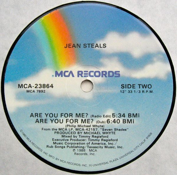 Jean Steals : Are You For Me? (12", Single, Glo)