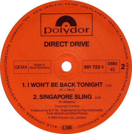 Direct Drive (3) : Anything? (12", Maxi)