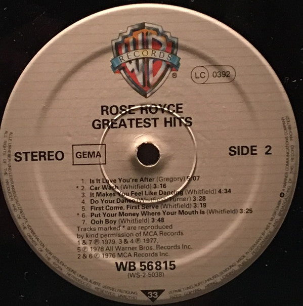 Rose Royce : Greatest Hits (LP, Comp)