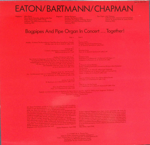 Allan Eaton (3) / Herbert Bartmann / John Chapman (9) : Pipes Up! (LP)