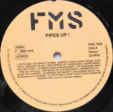 Allan Eaton (3) / Herbert Bartmann / John Chapman (9) : Pipes Up! (LP)