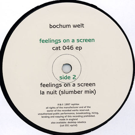 Bochum Welt : Feelings On A Screen (12", EP)