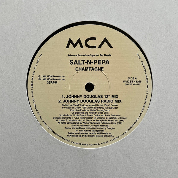 Salt 'N' Pepa : Champagne (12", W/Lbl)