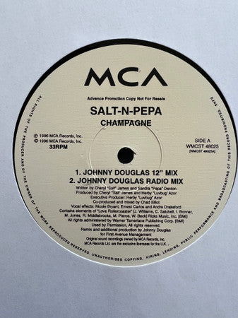 Salt 'N' Pepa : Champagne (12", W/Lbl)