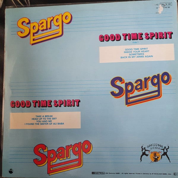 Spargo : Good Time Spirit (LP, Album, Gat)