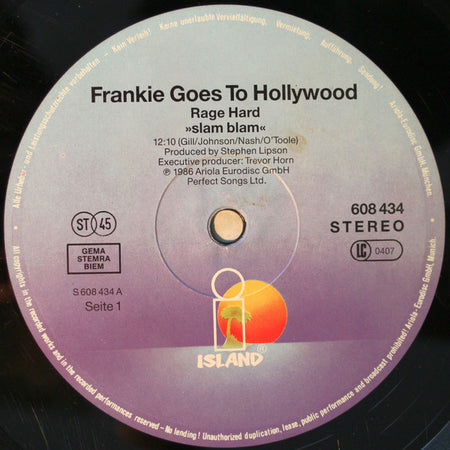 Frankie Goes To Hollywood : Rage Hard (+) (12", Maxi)