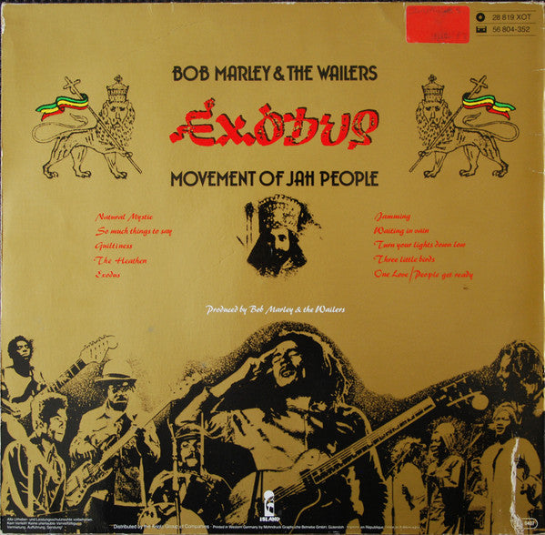 Bob Marley & The Wailers : Exodus (LP, Album, RP)