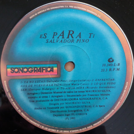 Salvador Pino : Es Para Ti (LP, Album)