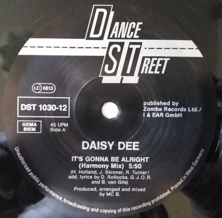 Daisy Dee : It's Gonna Be Alright (12")