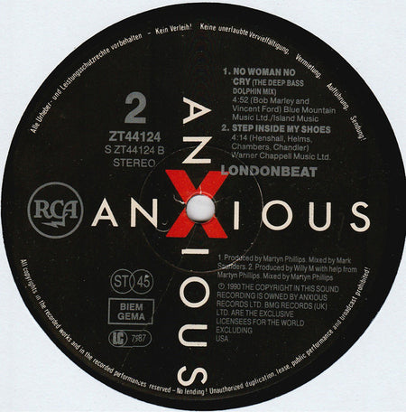 Londonbeat : No Woman No Cry (12", Maxi)