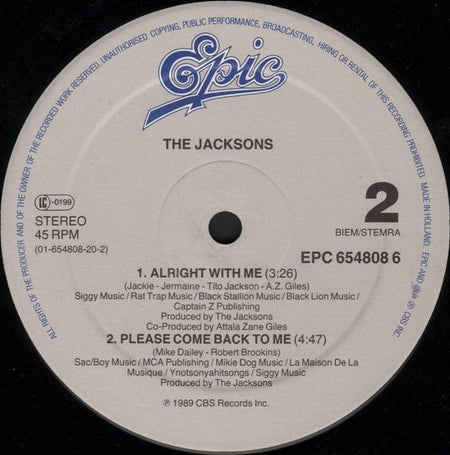 The Jacksons : Nothin (That Compares 2 U) (12", Maxi)