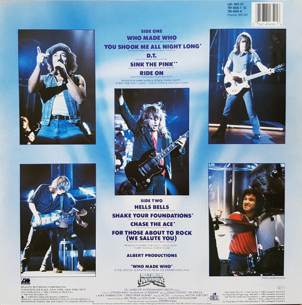 AC/DC : Who Made Who (LP, Album, Comp)