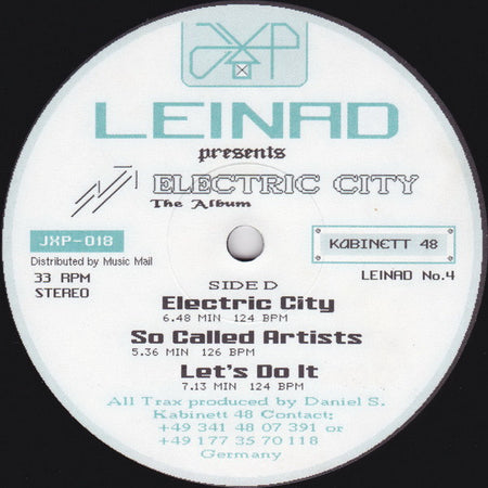 DJ Leinad : Electric City - The Album (2xLP, Album)