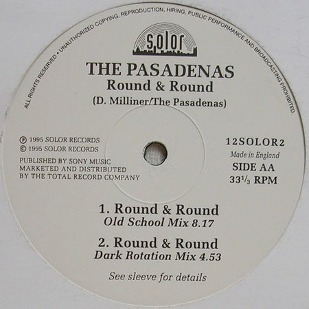 The Pasadenas : Round & Round (12", Single)