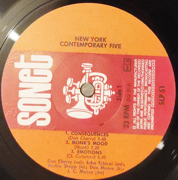 The New York Contemporary Five : Vol. 2. (LP, Album, RE)
