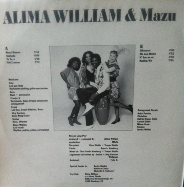 Alima William & Mazu (5) : Merci Maman (LP, Album)