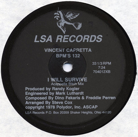Vincent Capretta : I Will Survive (12")