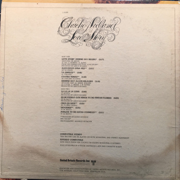 Chucho Avellanet : Love Story (LP, Album)