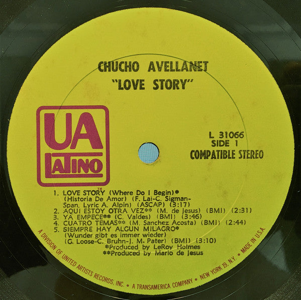 Chucho Avellanet : Love Story (LP, Album)