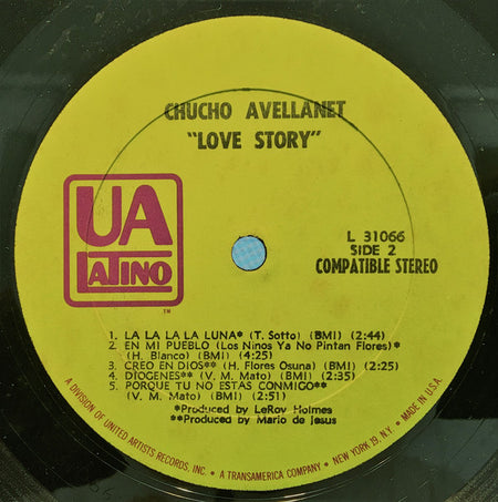 Chucho Avellanet : Love Story (LP, Album)
