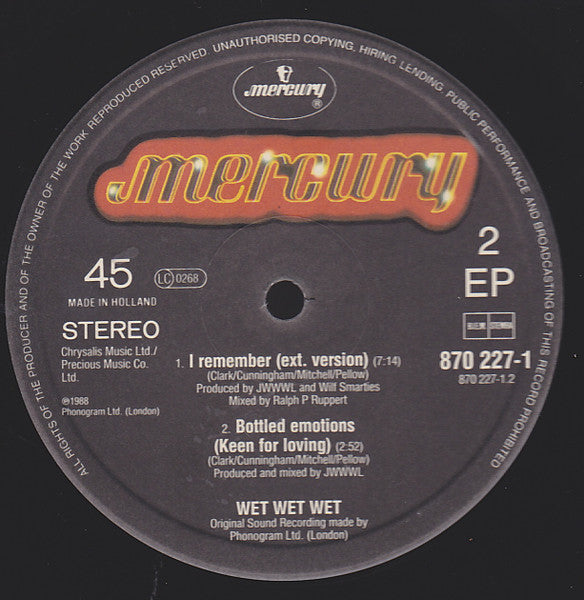 Wet Wet Wet : Temptation (12")
