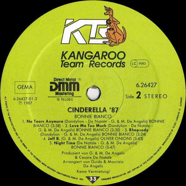 Bonnie Bianco : Cinderella '87 (LP, Comp, DMM)