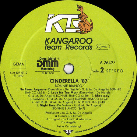 Bonnie Bianco : Cinderella '87 (LP, Comp, DMM)