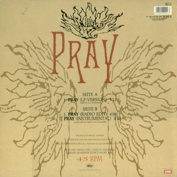 MC Hammer : Pray (12", Maxi)