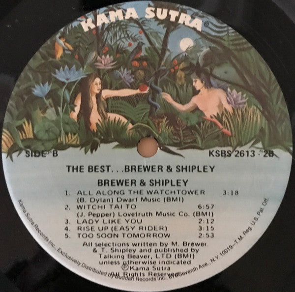 Brewer And Shipley : The Best . . . Brewer & Shipley (2xLP, Comp, Gol)