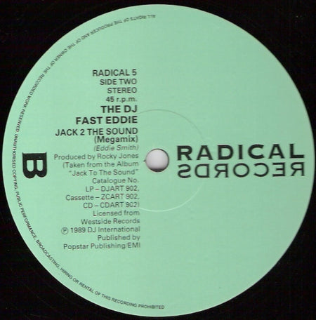 "Fast" Eddie Smith : Fast Eddie (Master Mix) (12", Single, Ltd)