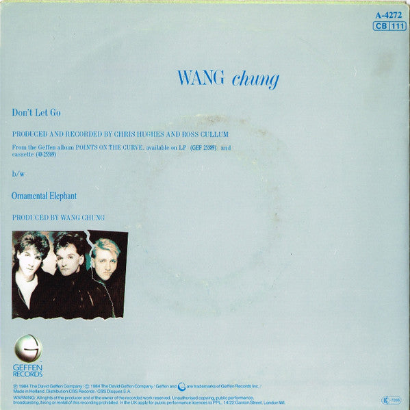 Wang Chung : Don't Let Go (7", Single)