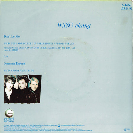 Wang Chung : Don't Let Go (7", Single)