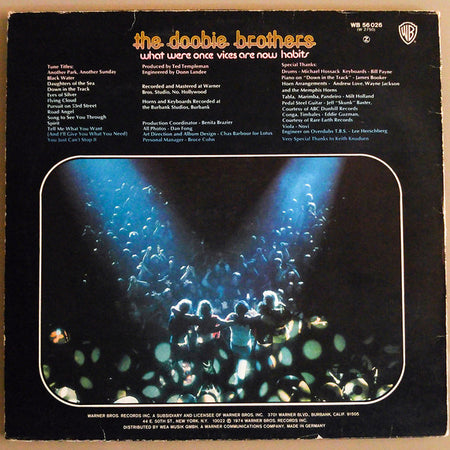 The Doobie Brothers : What Were Once Vices Are Now Habits (LP, Album)
