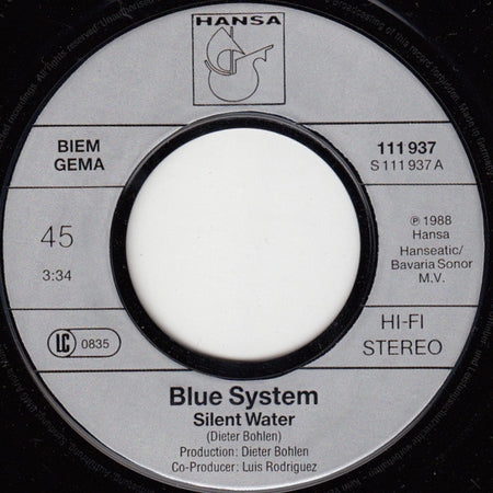 Blue System : Silent Water (7", Single)