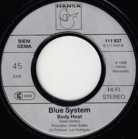 Blue System : Silent Water (7", Single)