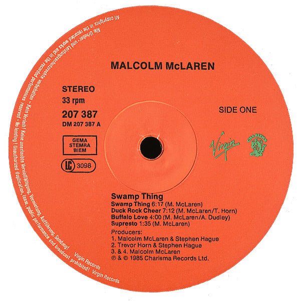 Malcolm McLaren : Swamp Thing (LP, Album)