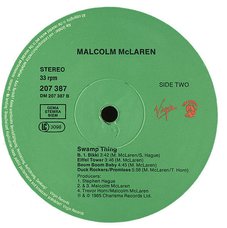 Malcolm McLaren : Swamp Thing (LP, Album)