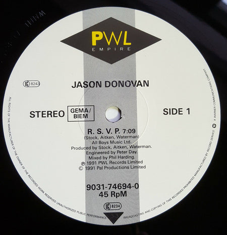 Jason Donovan : R S V P (12")