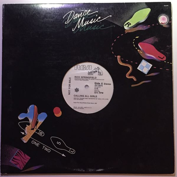 Rick Springfield : Calling All Girls (12", Promo)