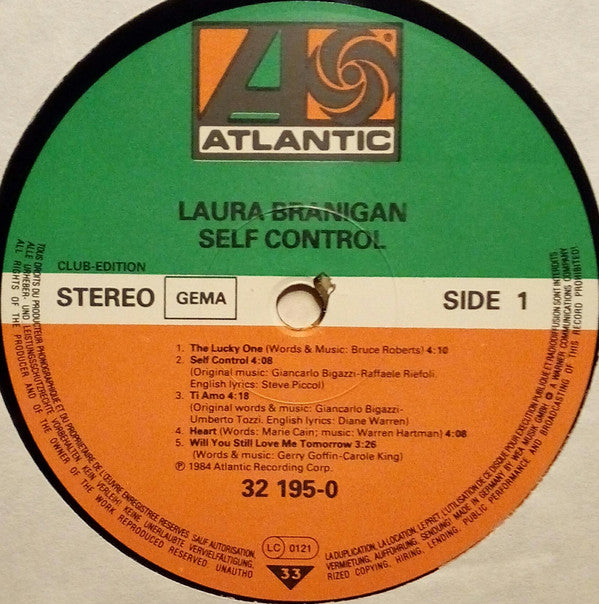 Laura Branigan : Self Control (LP, Album, Club)
