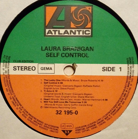 Laura Branigan : Self Control (LP, Album, Club)