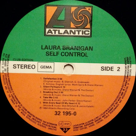 Laura Branigan : Self Control (LP, Album, Club)