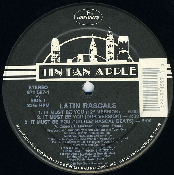 The Latin Rascals : It Must Be You (12")