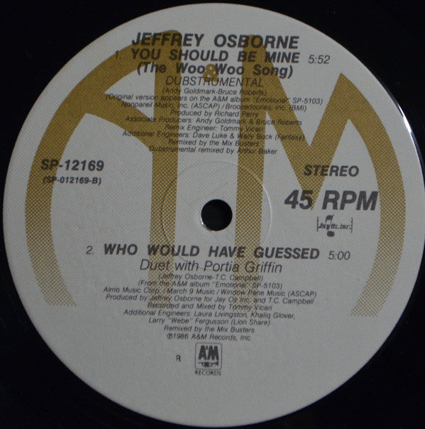 Jeffrey Osborne : You Should Be Mine (The Woo Woo Song) (12", Single, RCA)