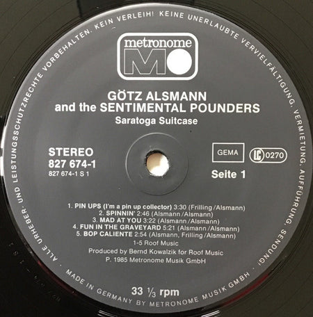 Götz Alsmann & The Sentimental Pounders : Saratoga Suitcase (LP, Album)