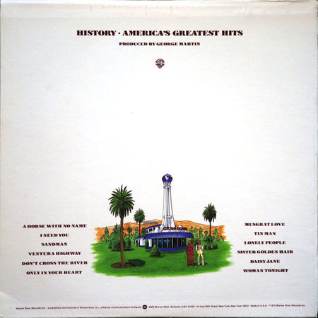 America (2) : History · America's Greatest Hits (LP, Comp, RE, Mon)