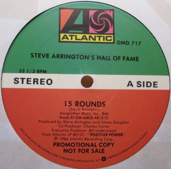 Steve Arrington's Hall Of Fame : 15 Rounds (12", Promo)