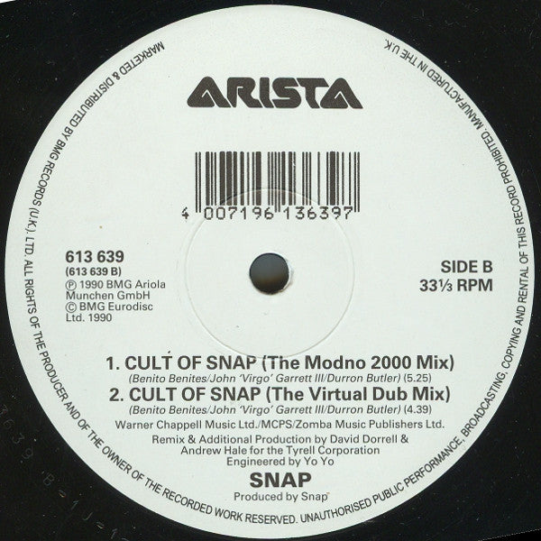 Snap! : Cult Of Snap (Remix! By Dave Dorrell) (12")