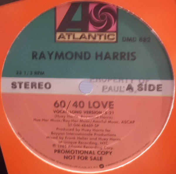 Raymond Harris (2) : 60/40 Love (12", Promo)